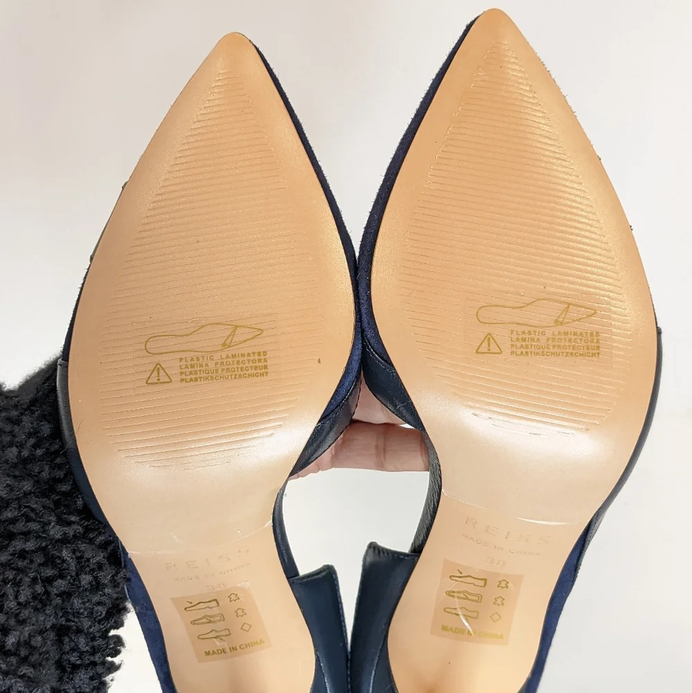 NWOT Reiss suede and leather heels - Picture 14 of 16